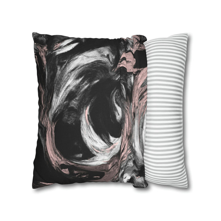 Decorative Throw Pillow Cover Black Pink White Abstract Pattern - Decorative