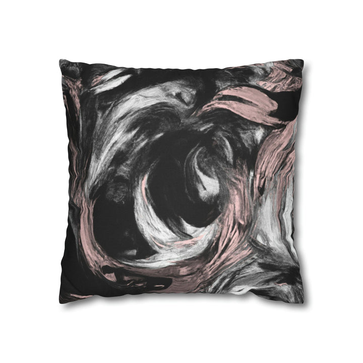 Decorative Throw Pillow Cover Black Pink White Abstract Pattern - Decorative