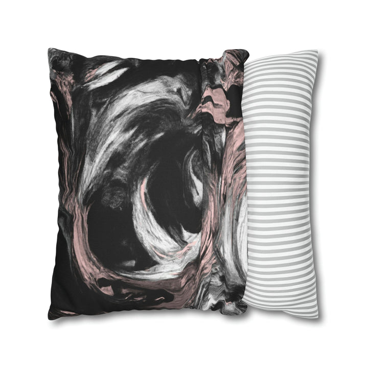 Decorative Throw Pillow Cover Black Pink White Abstract Pattern - Decorative