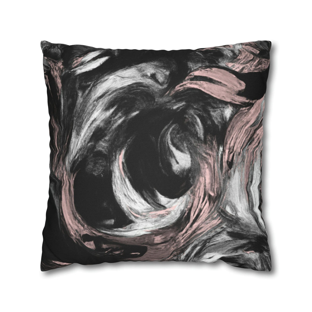 Decorative Throw Pillow Cover Black Pink White Abstract Pattern - Decorative