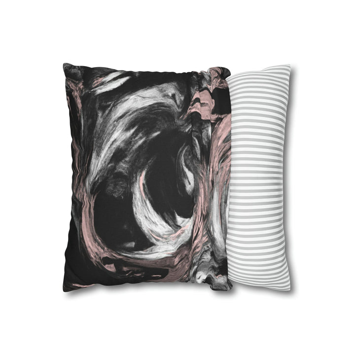 Decorative Throw Pillow Cover Black Pink White Abstract Pattern - Decorative