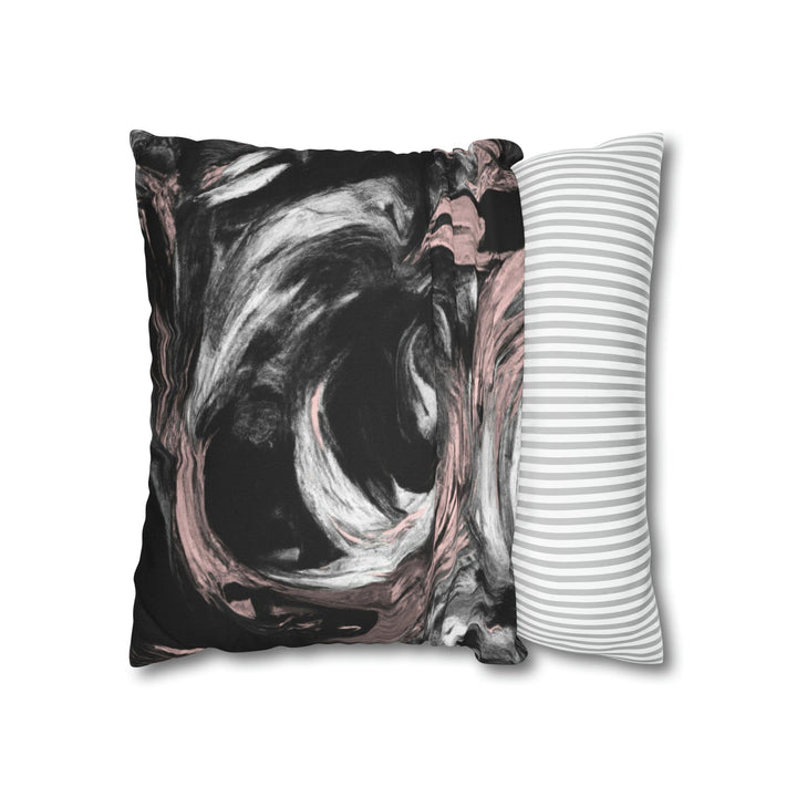 Decorative Throw Pillow Cover Black Pink White Abstract Pattern - Decorative