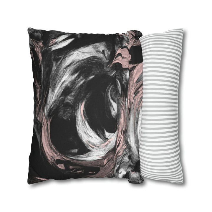 Decorative Throw Pillow Cover Black Pink White Abstract Pattern - Decorative