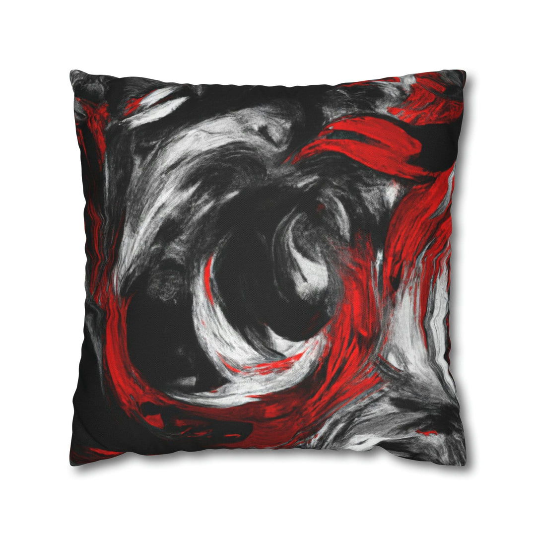 Decorative Throw Pillow Cover Black Red White Abstract Pattern - Decorative