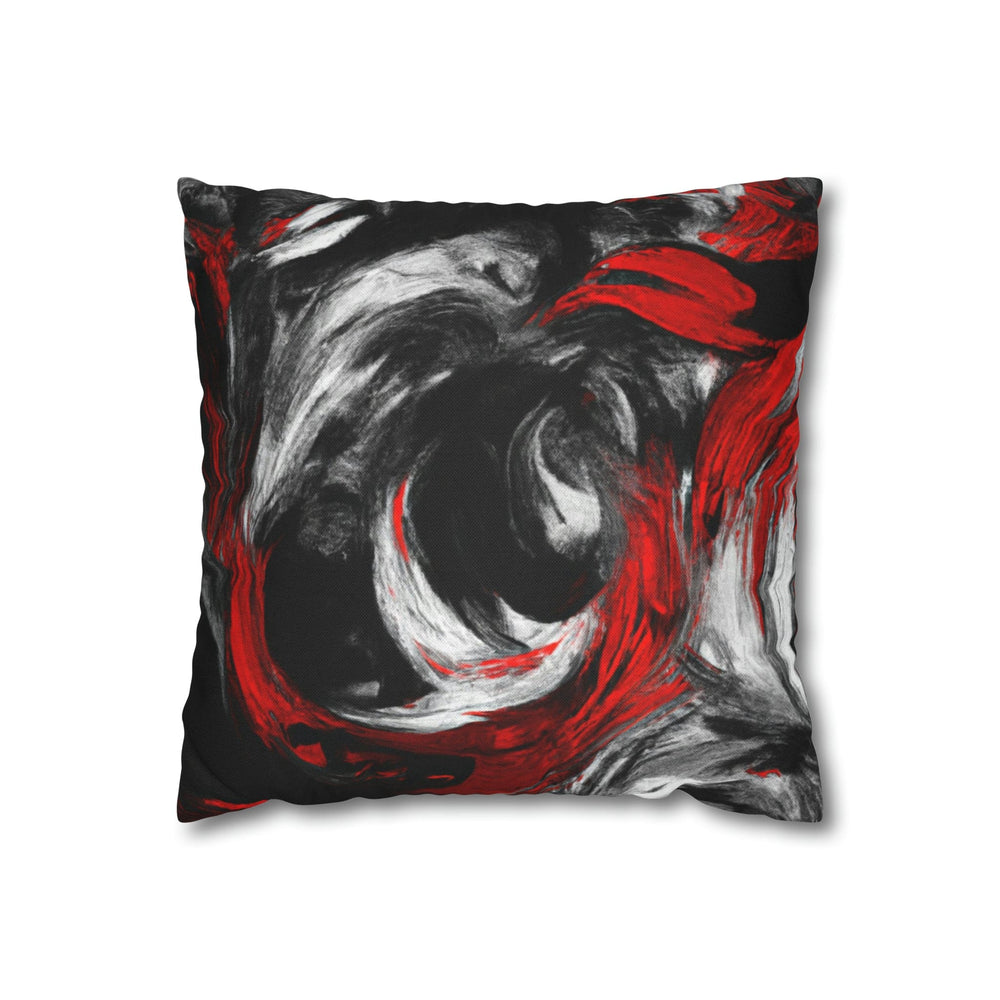 Decorative Throw Pillow Cover Black Red White Abstract Pattern - Decorative