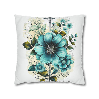 Decorative Throw Pillow Covers With Zipper - Set Of 2 Blue Green Christian