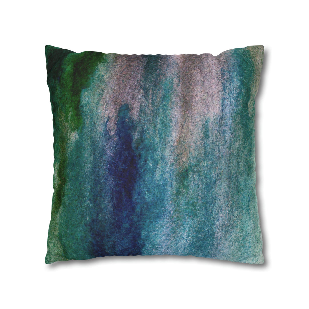 Decorative Throw Pillow Cover - Blue Hue Watercolor Abstract Print