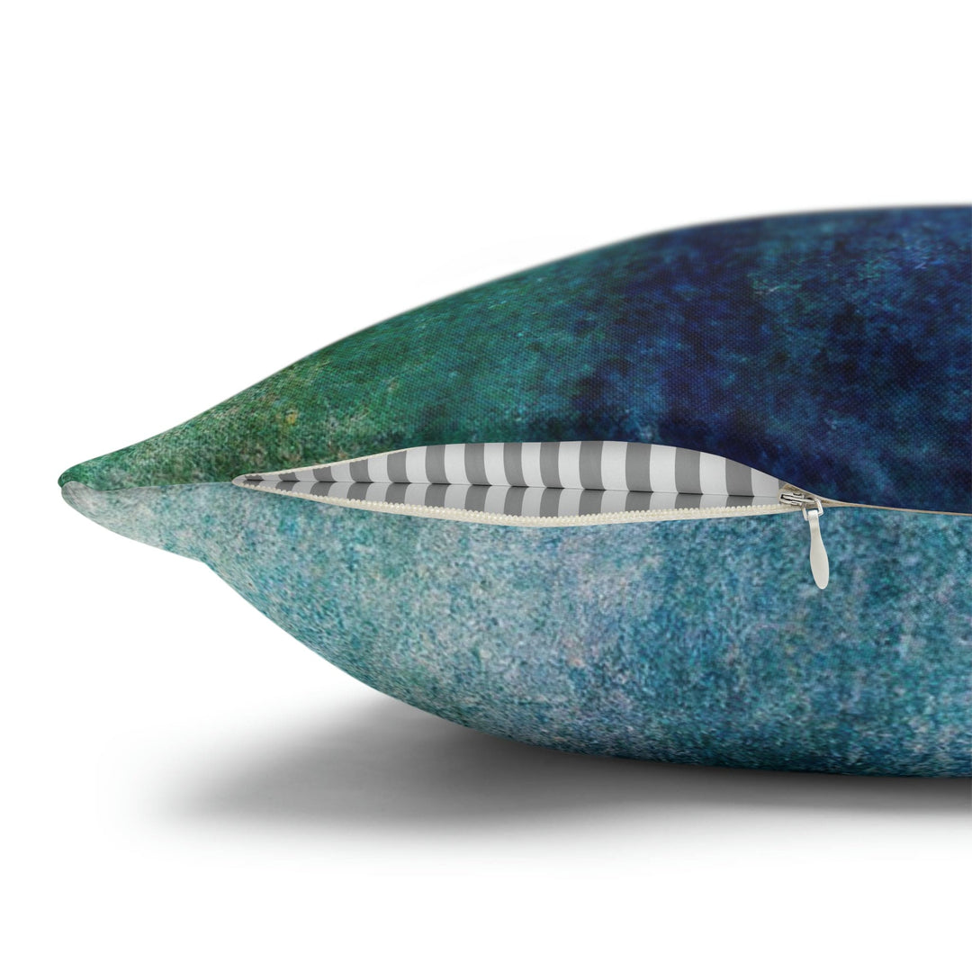 Decorative Throw Pillow Cover - Blue Hue Watercolor Abstract Print