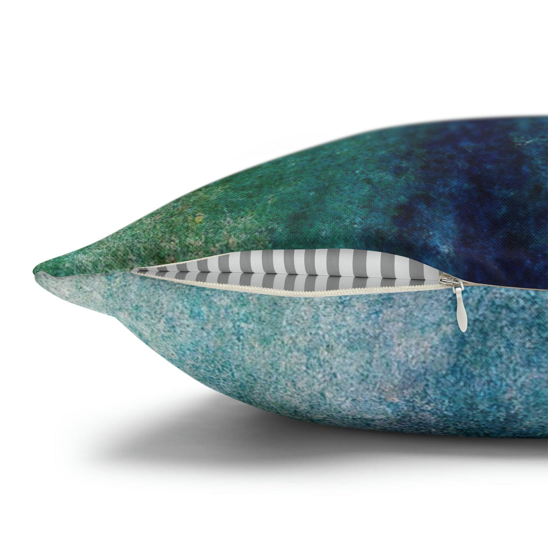 Decorative Throw Pillow Cover - Blue Hue Watercolor Abstract Print