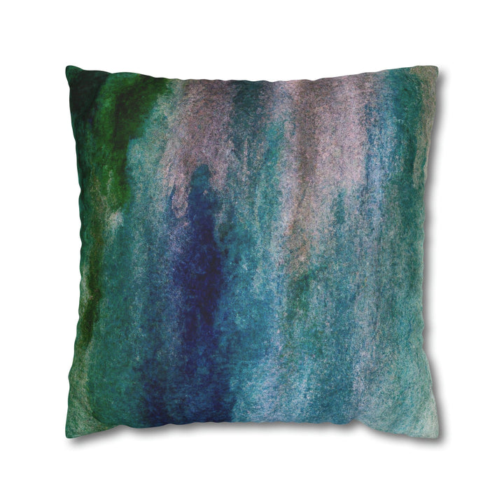 Decorative Throw Pillow Cover - Blue Hue Watercolor Abstract Print