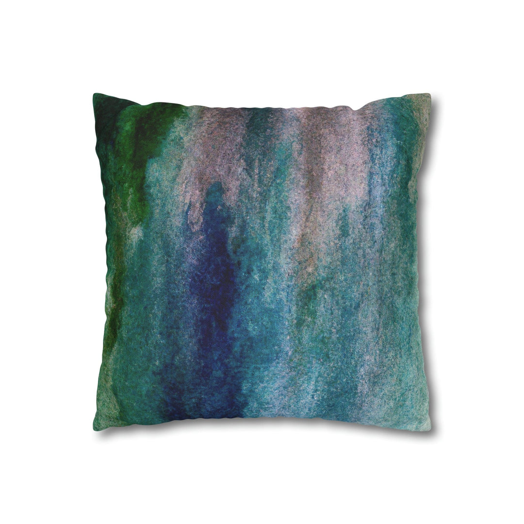 Decorative Throw Pillow Cover - Blue Hue Watercolor Abstract Print