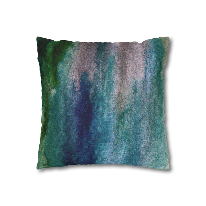 Decorative Throw Pillow Cover - Blue Hue Watercolor Abstract Print