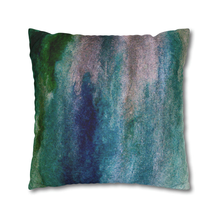 Decorative Throw Pillow Cover - Blue Hue Watercolor Abstract Print