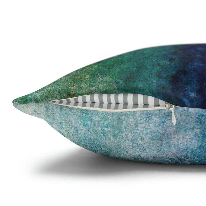 Decorative Throw Pillow Cover - Blue Hue Watercolor Abstract Print