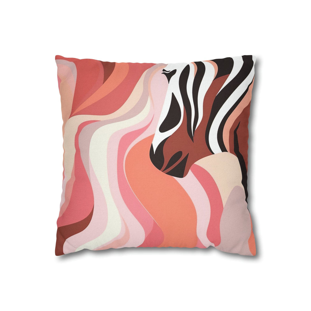 Decorative Throw Pillow Cover Boho Pink White Swirl Lines - Decorative | Throw