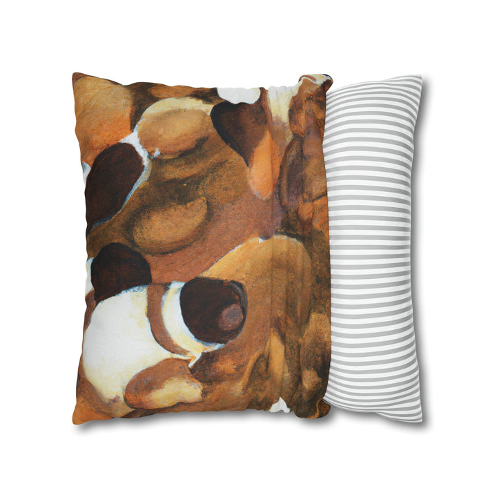 Decorative Throw Pillow Cover Brown White Stone Pattern - Decorative | Throw