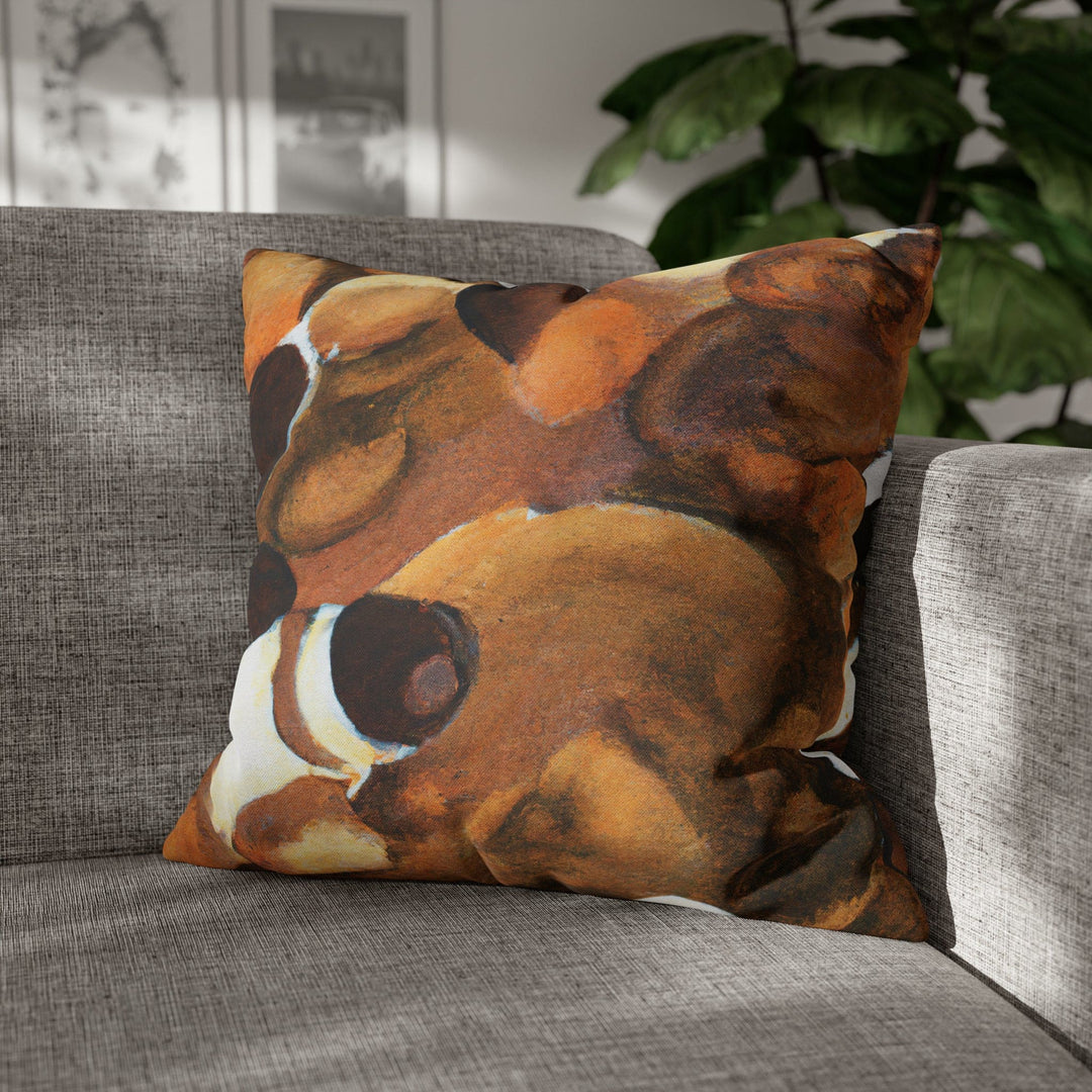 Decorative Throw Pillow Cover Brown White Stone Pattern - Decorative | Throw