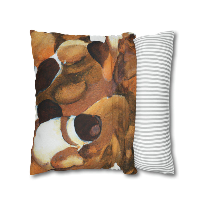 Decorative Throw Pillow Cover Brown White Stone Pattern - Decorative | Throw