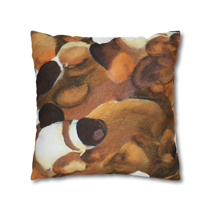 Decorative Throw Pillow Cover Brown White Stone Pattern - Decorative | Throw