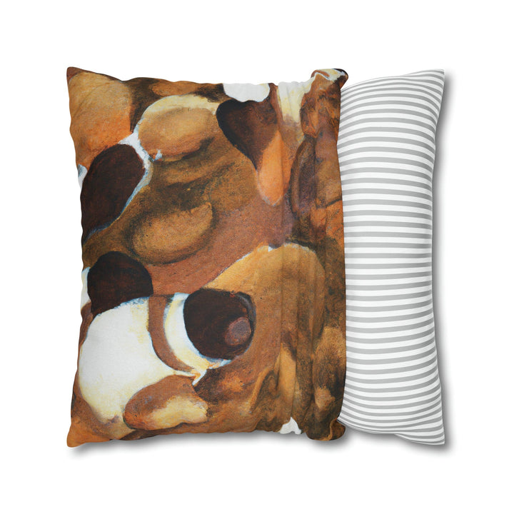 Decorative Throw Pillow Cover Brown White Stone Pattern - Decorative | Throw