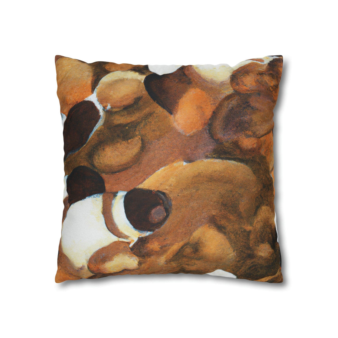 Decorative Throw Pillow Cover Brown White Stone Pattern - Decorative | Throw