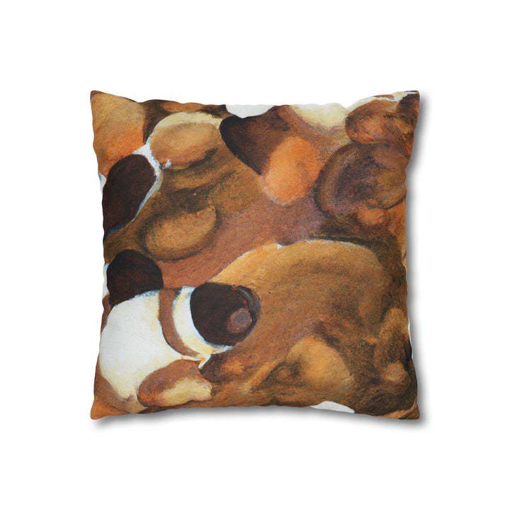 Decorative Throw Pillow Cover Brown White Stone Pattern - Decorative | Throw