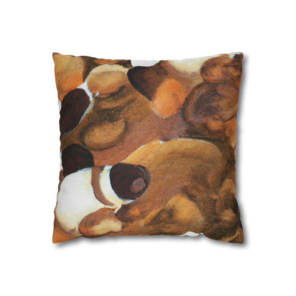 Decorative Throw Pillow Cover Brown White Stone Pattern - Decorative | Throw