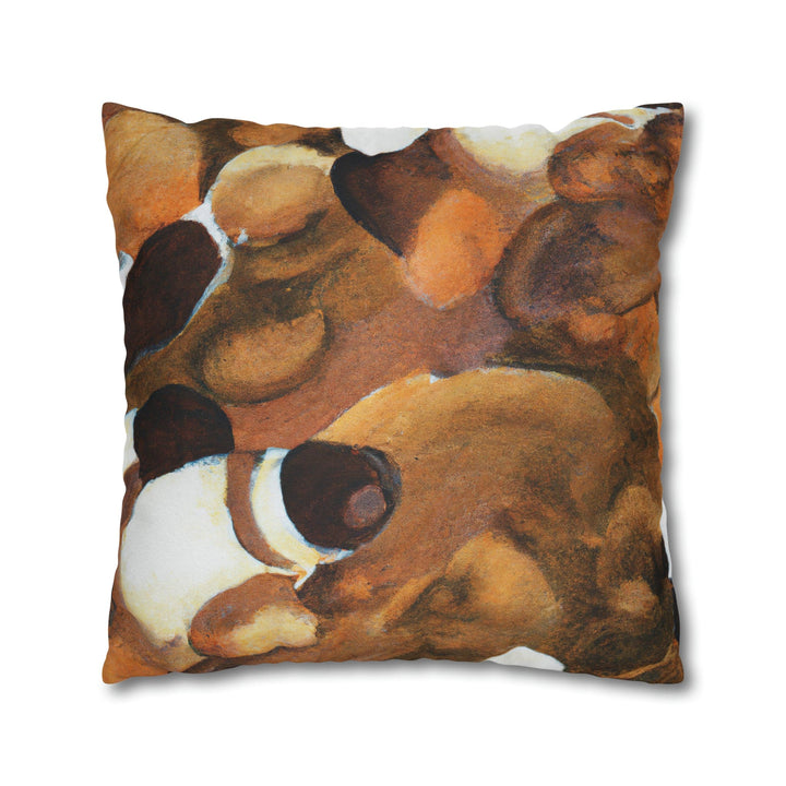 Decorative Throw Pillow Cover Brown White Stone Pattern - Decorative | Throw