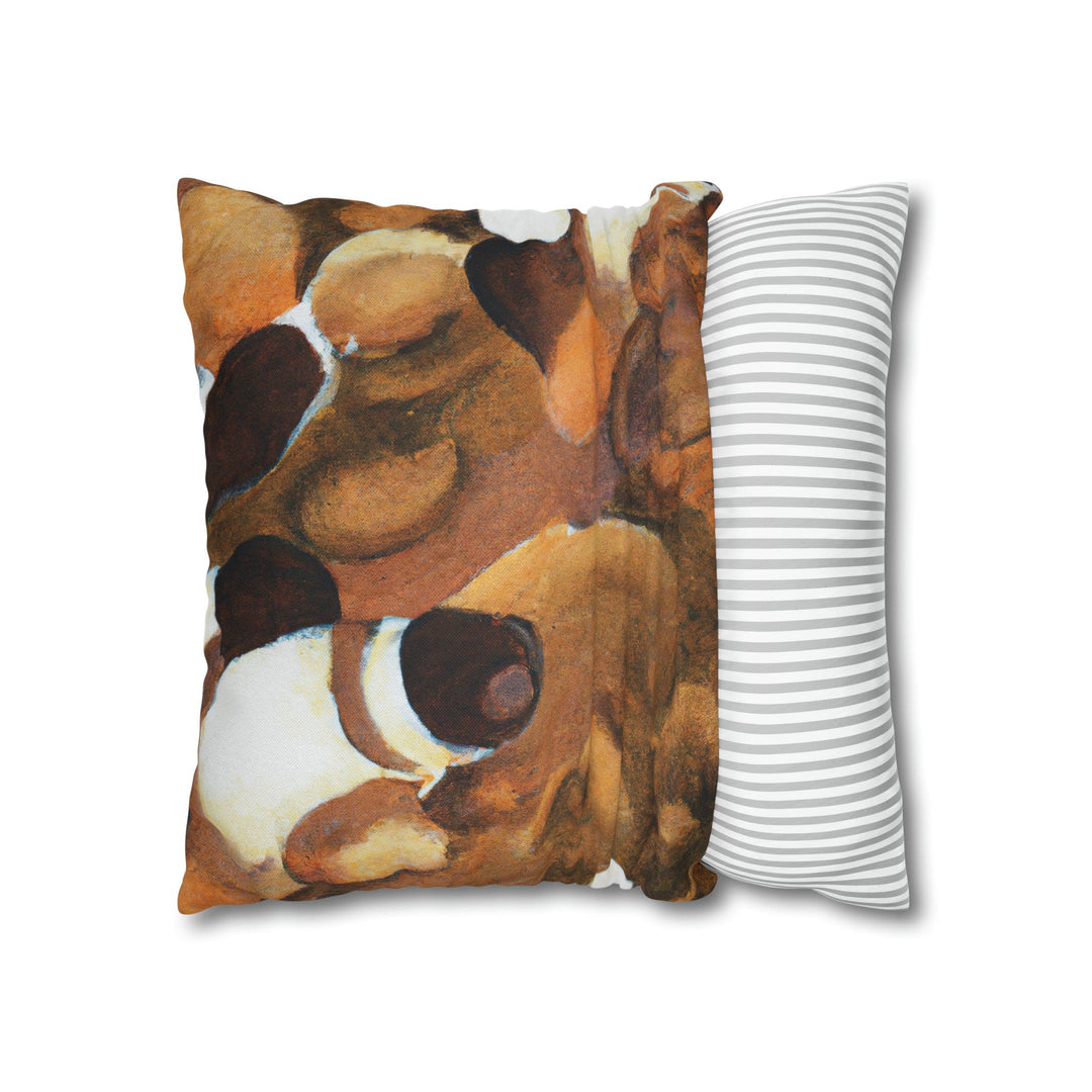 Decorative Throw Pillow Cover Brown White Stone Pattern - Decorative | Throw