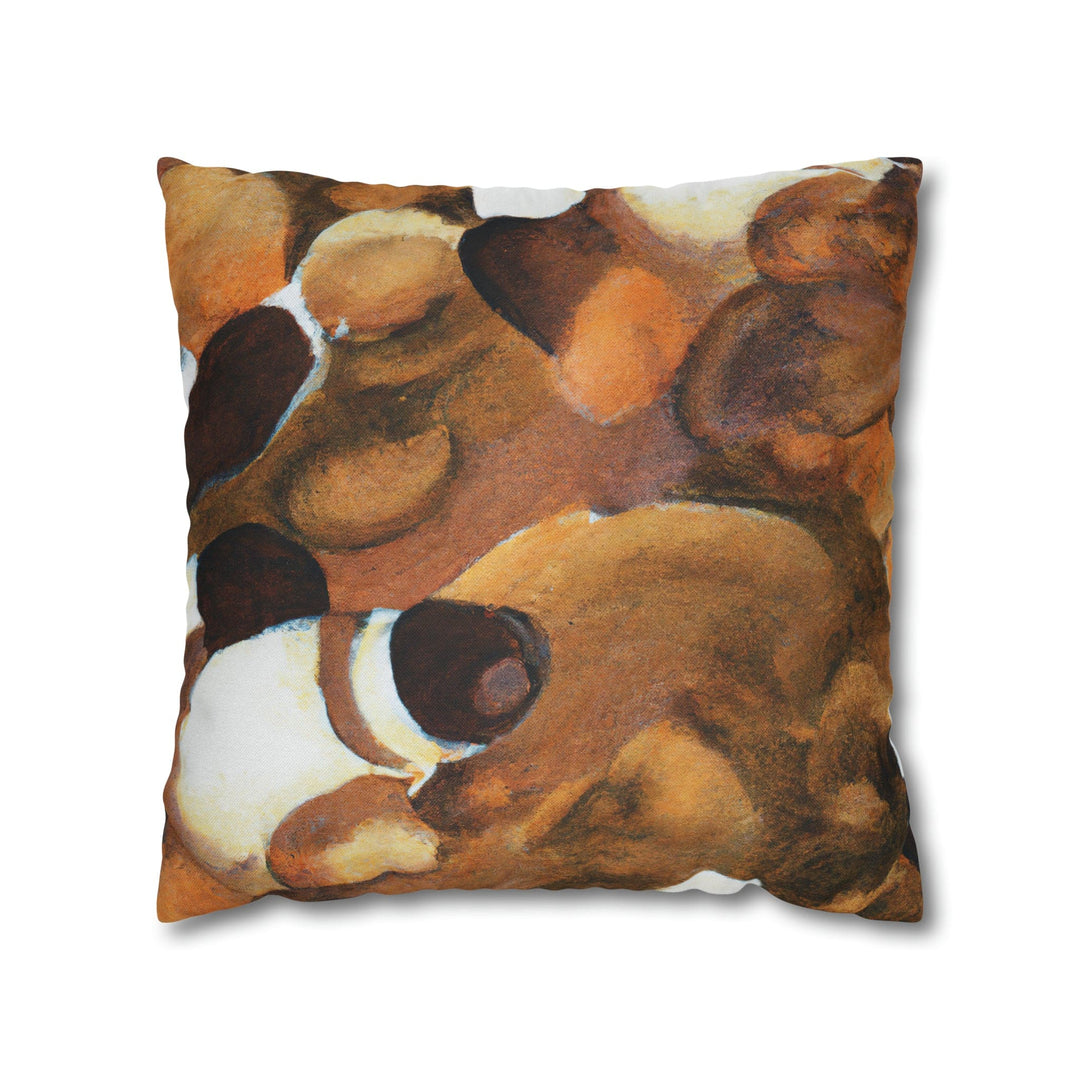 Decorative Throw Pillow Cover Brown White Stone Pattern - Decorative | Throw