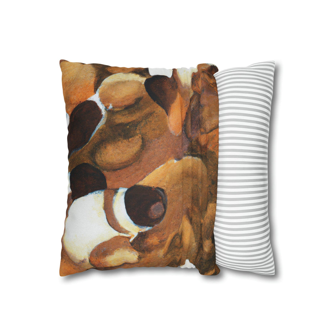 Decorative Throw Pillow Cover Brown White Stone Pattern - Decorative | Throw