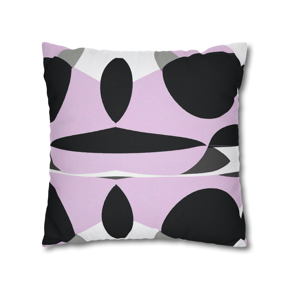 Decorative Throw Pillow Cover Geometric Lavender and Black Pattern - Decorative