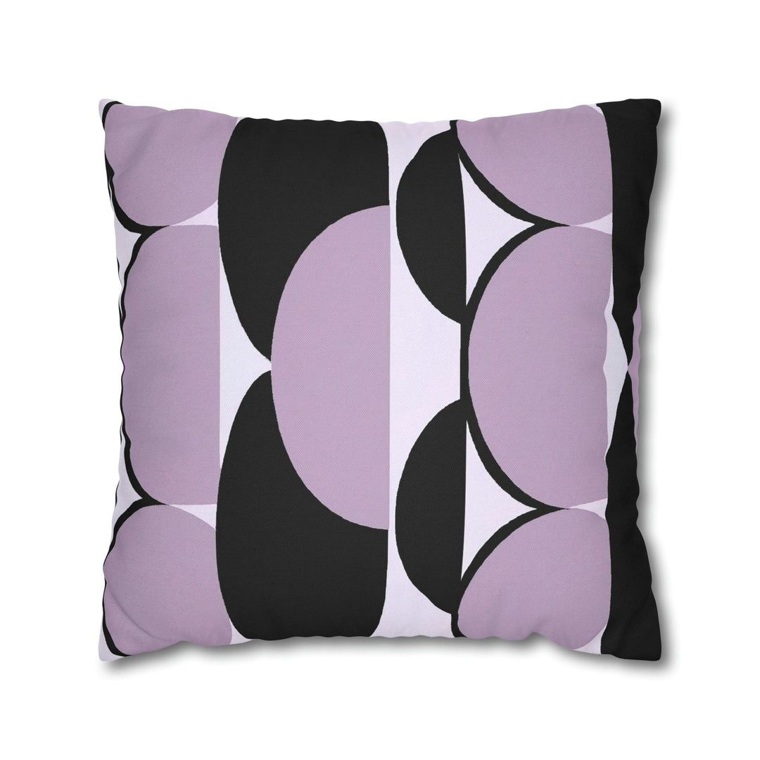 Decorative Throw Pillow Cover Geometric Lavender Black Pattern - Decorative