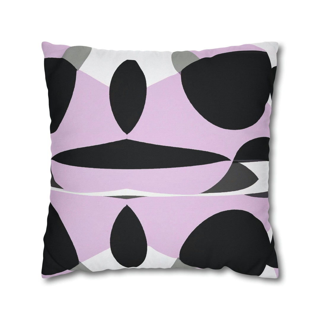 Decorative Throw Pillow Cover Geometric Lavender and Black Pattern - Decorative