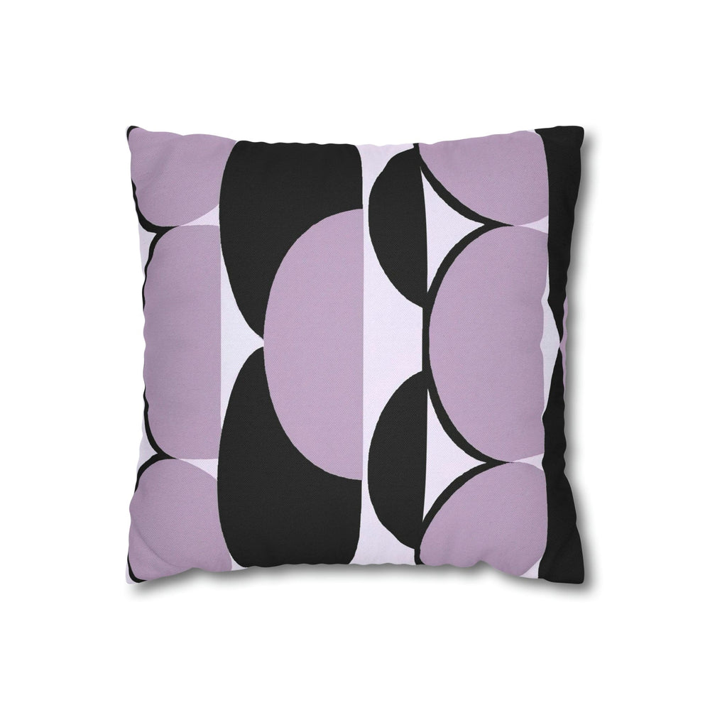 Decorative Throw Pillow Cover Geometric Lavender Black Pattern - Decorative