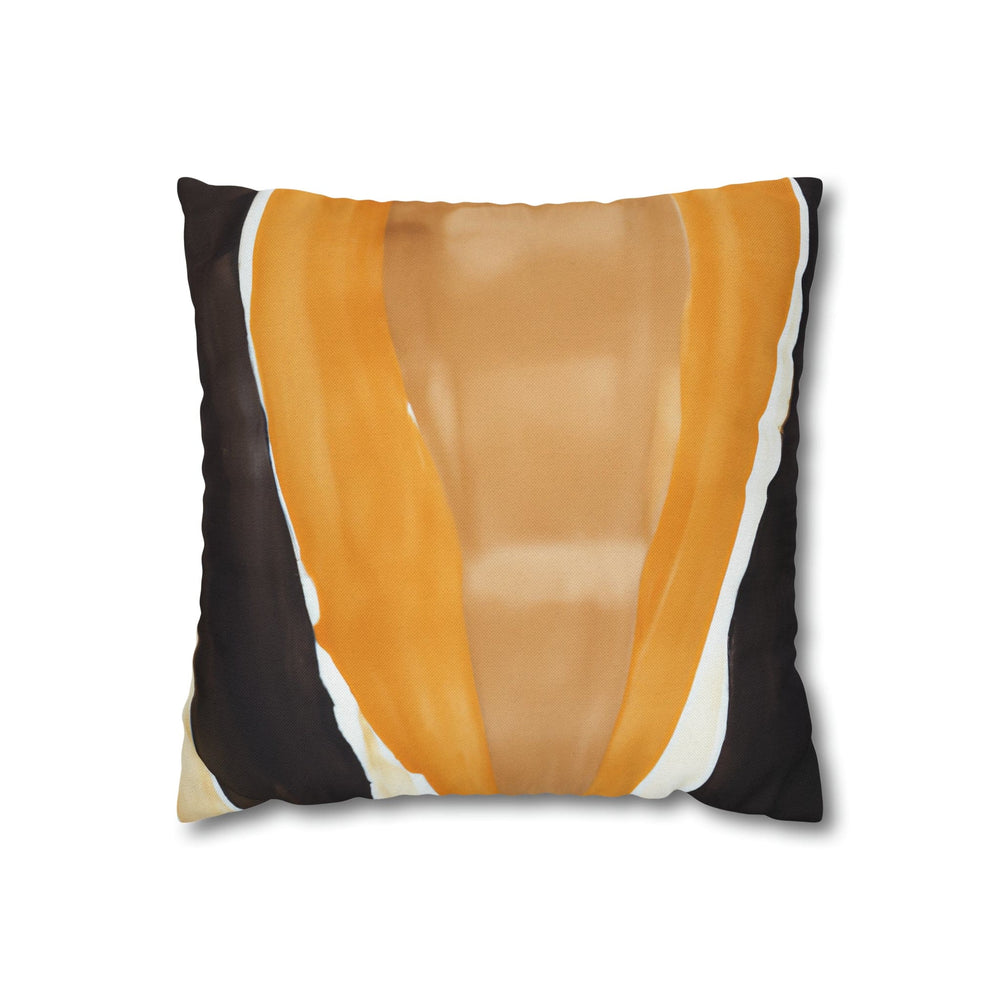 Decorative Throw Pillow Cover Golden Yellow Brown Abstract Pattern - Decorative