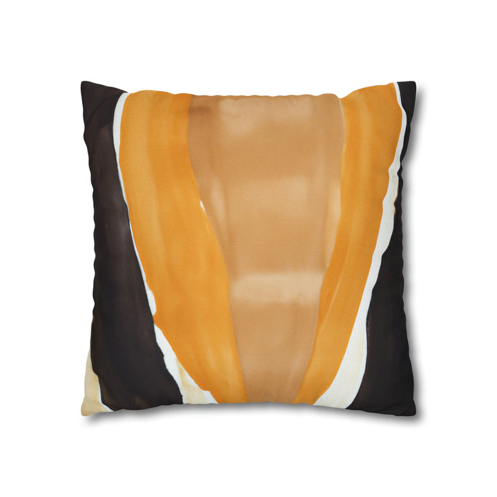 Decorative Throw Pillow Cover Golden Yellow Brown Abstract Pattern - Decorative