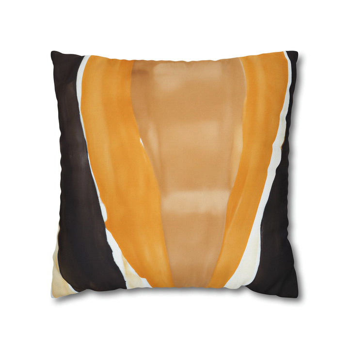 Decorative Throw Pillow Cover Golden Yellow Brown Abstract Pattern - Decorative