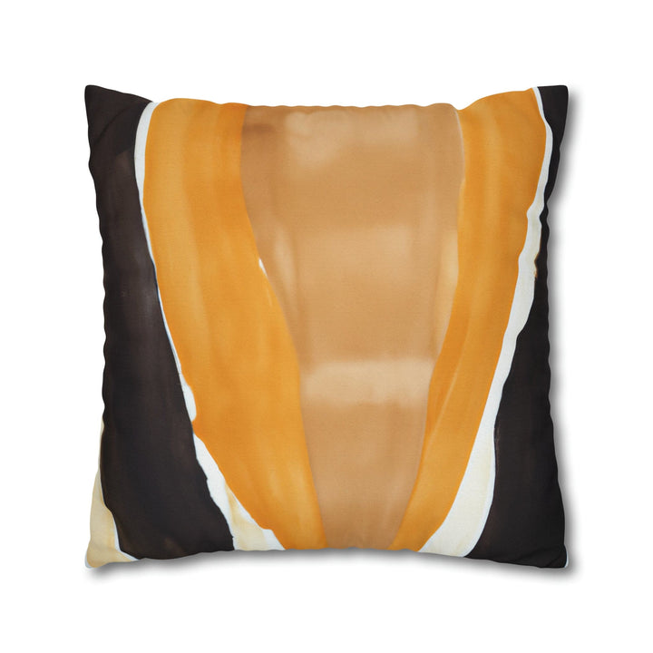 Decorative Throw Pillow Cover Golden Yellow Brown Abstract Pattern - Decorative