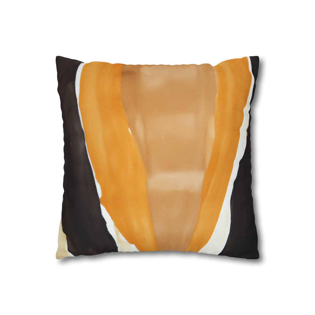 Decorative Throw Pillow Cover Golden Yellow Brown Abstract Pattern - Decorative