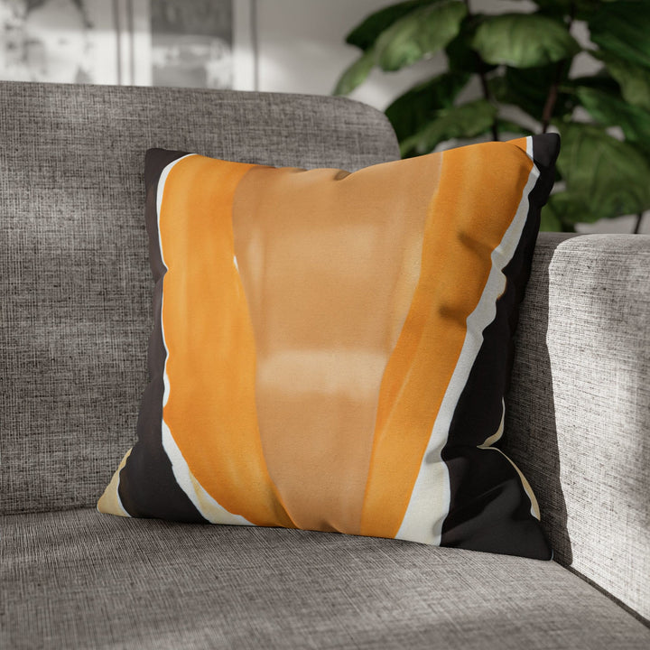 Decorative Throw Pillow Cover Golden Yellow Brown Abstract Pattern - Decorative