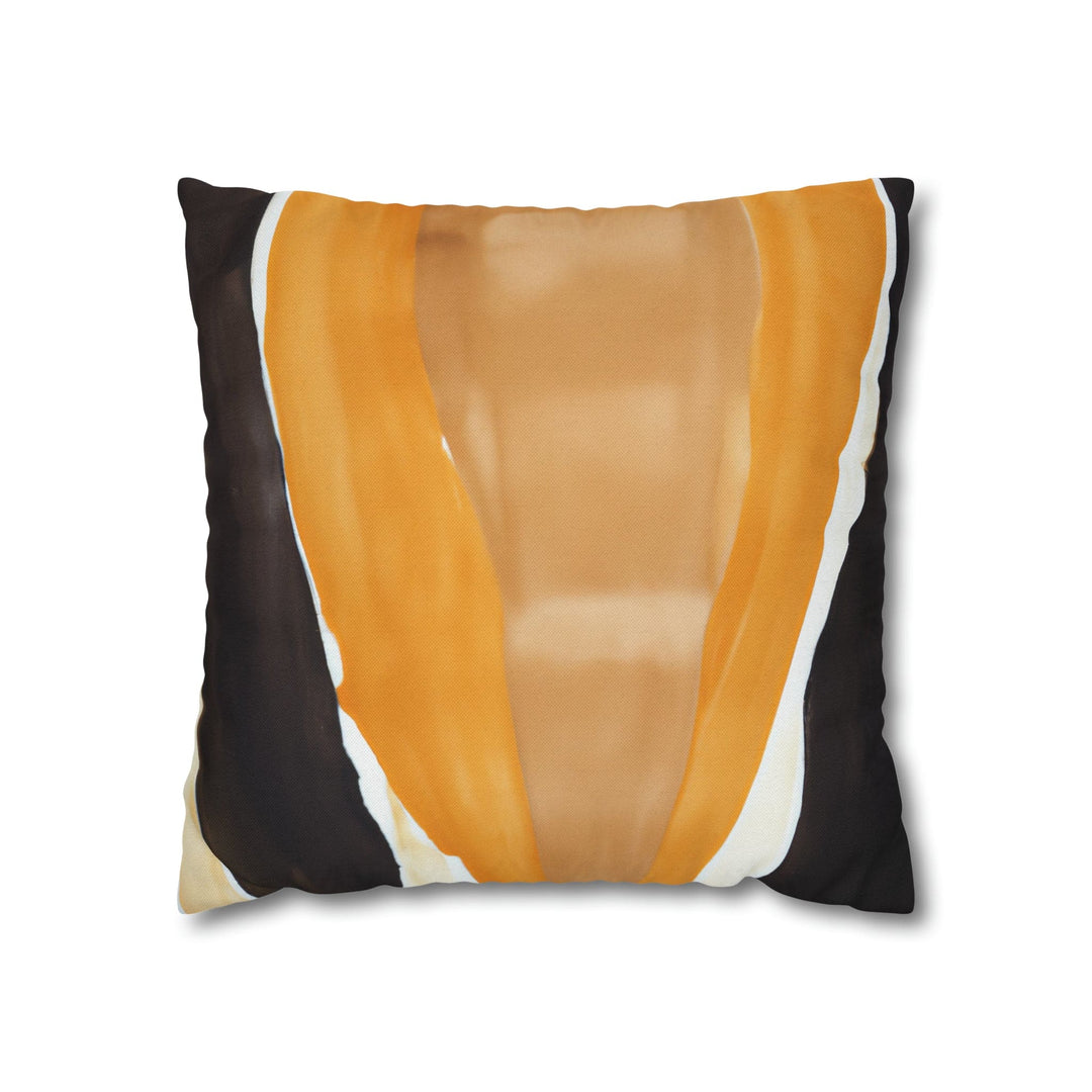 Decorative Throw Pillow Cover Golden Yellow Brown Abstract Pattern - Decorative