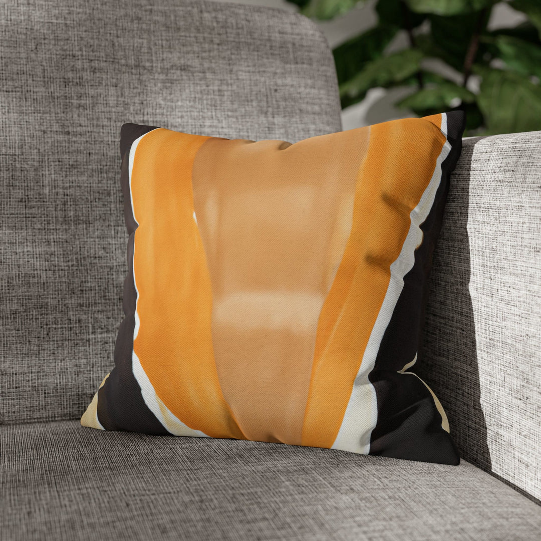 Decorative Throw Pillow Cover Golden Yellow Brown Abstract Pattern - Decorative