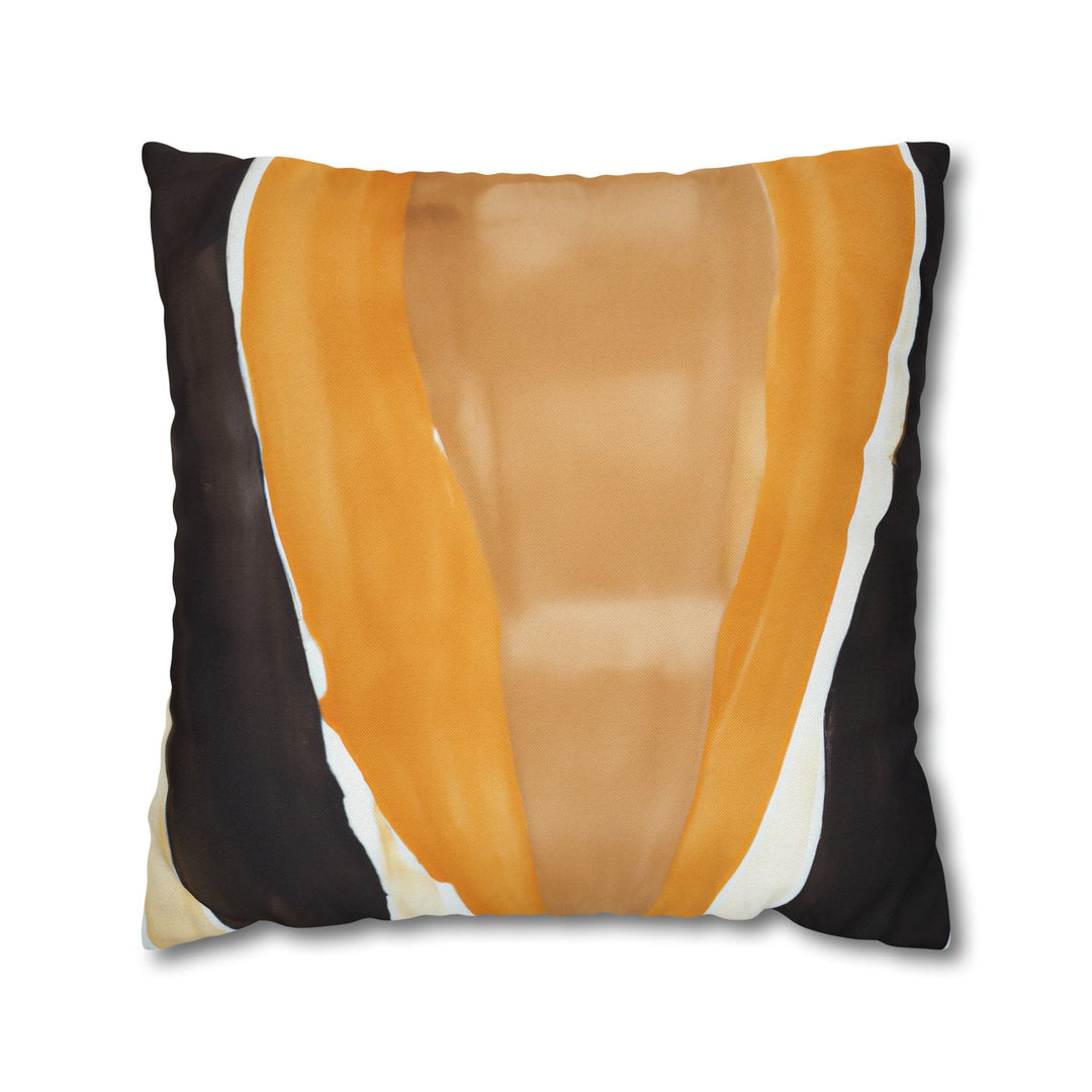 Decorative Throw Pillow Cover Golden Yellow Brown Abstract Pattern - Decorative