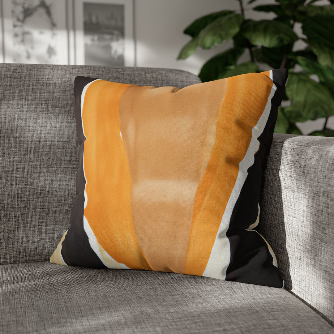 Decorative Throw Pillow Cover Golden Yellow Brown Abstract Pattern - Decorative