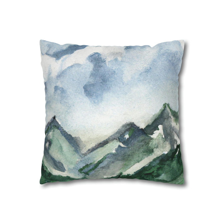 Decorative Throw Pillow Cover Green Mountainside Blue Sky - Decorative | Throw