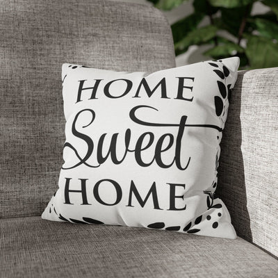 Decorative Throw Pillow Covers With Zipper - Set Of 2 Home Sweet Home Print