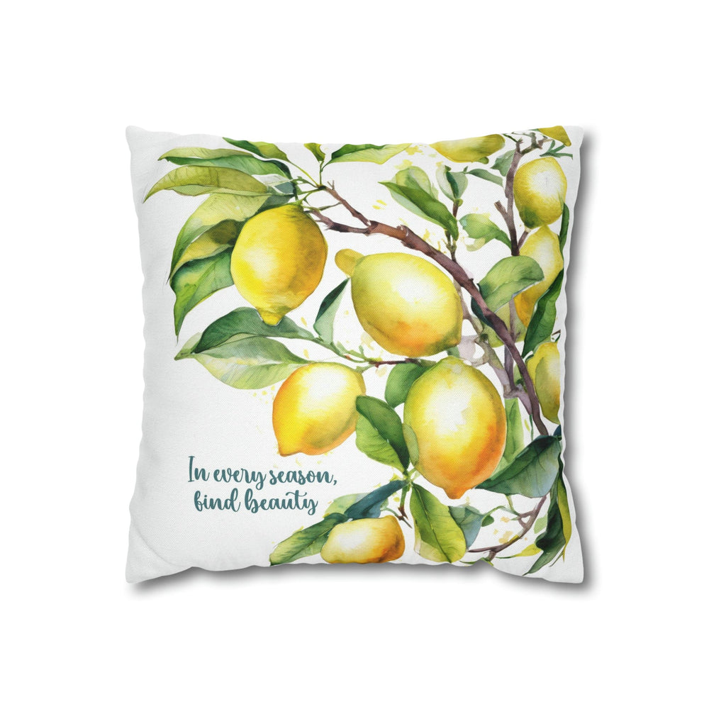 Decorative Throw Pillow Cover in Every Season Find Beauty Lemon Tree