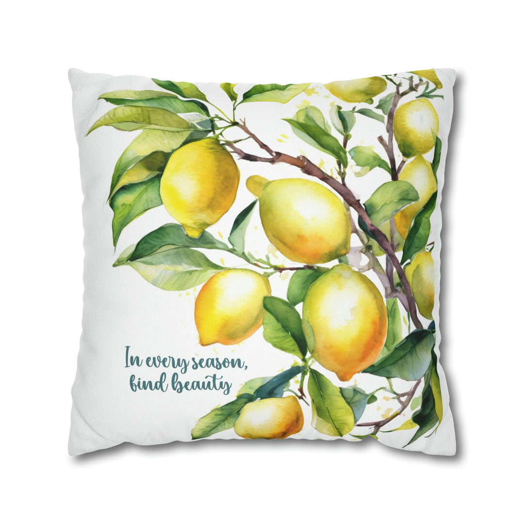 Decorative Throw Pillow Cover in Every Season Find Beauty Lemon Tree