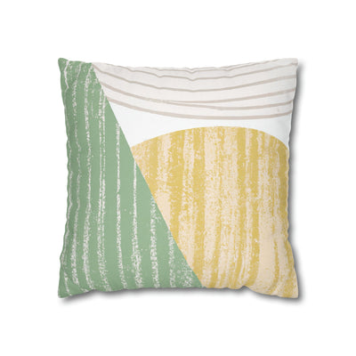 Decorative Throw Pillow Covers With Zipper - Set Of 2 Mint Green Textured Look